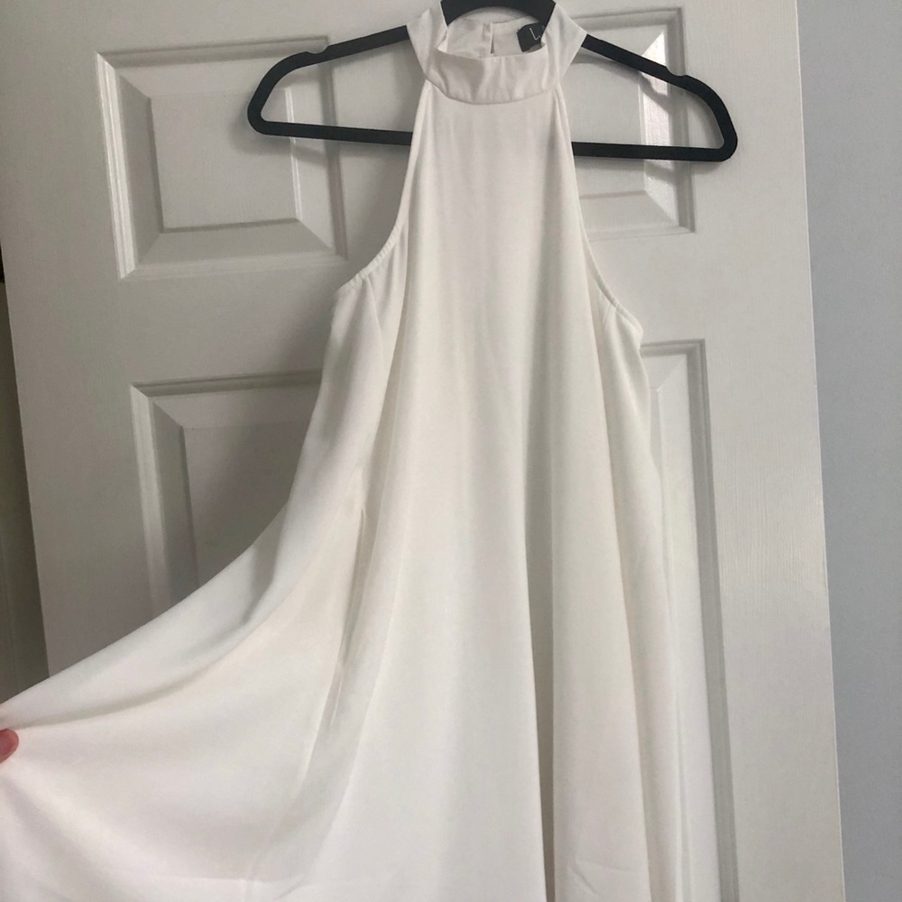 WORN ONCE! Lulu’s white halter swing dress